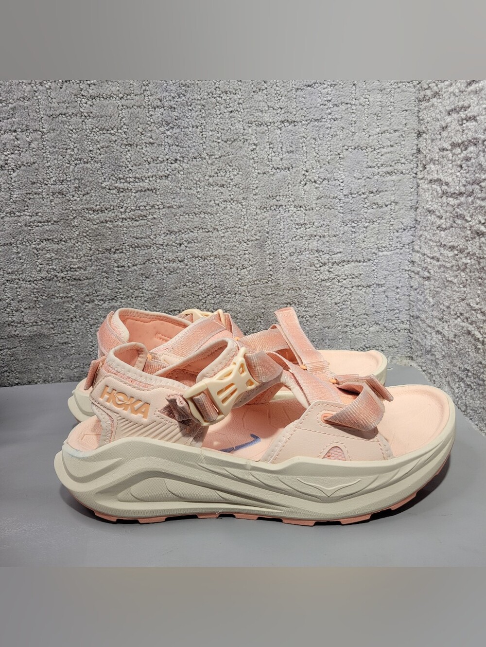 Hoka One One Infini Hike TC Women's Size US 9.5 B Dawn Light / Vanilla Sandals - Picture 11 of 16
